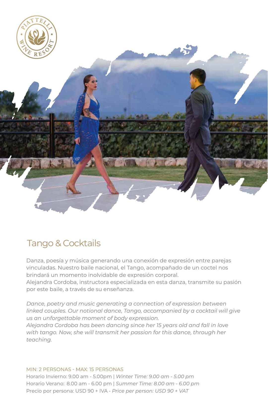 Página del menú